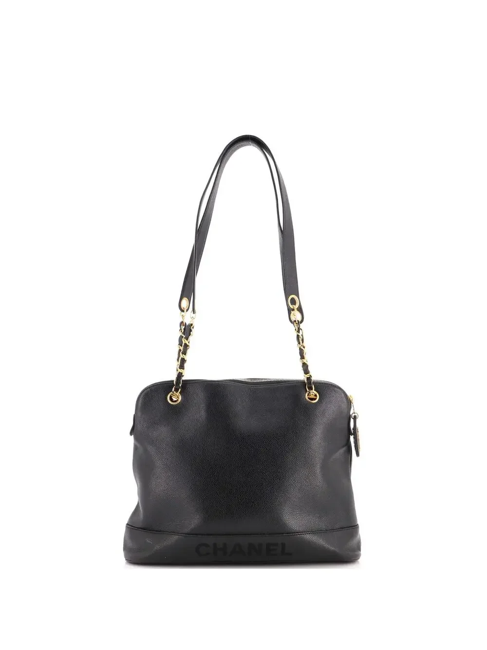 Chanel Vintage Zipped Chain Tote Caviar #320791C21B